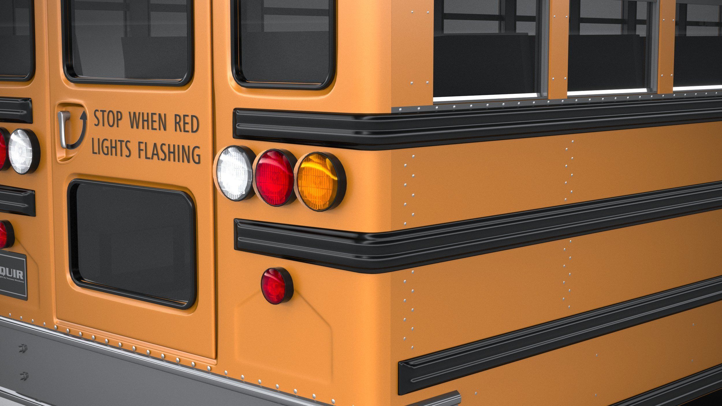 Generic SchoolBus 1980 3D model_18