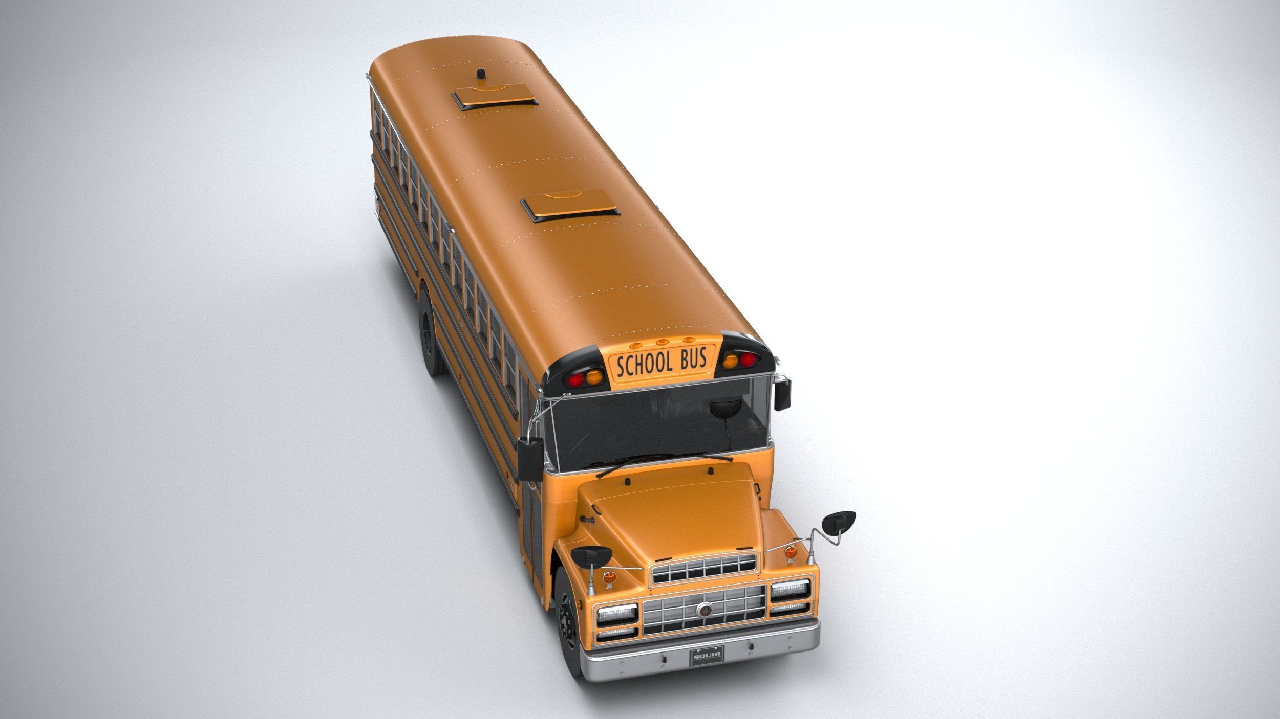 Generic SchoolBus 1980 3D model_12
