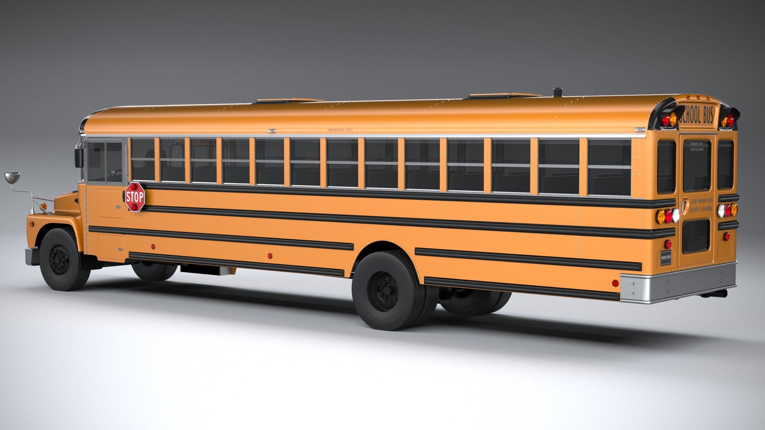 Generic SchoolBus 1980 3D model_5