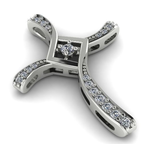Pendant Cross 999 3D print model_1