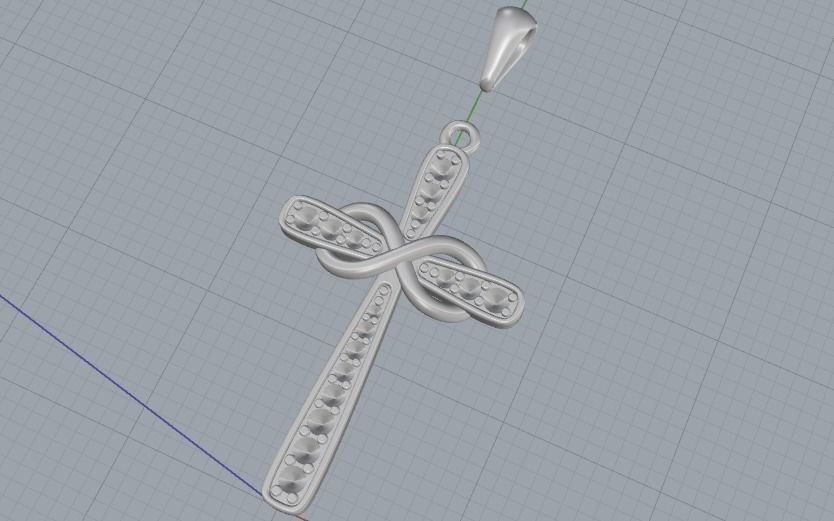 Pendant Cross 1002 3D print model_6
