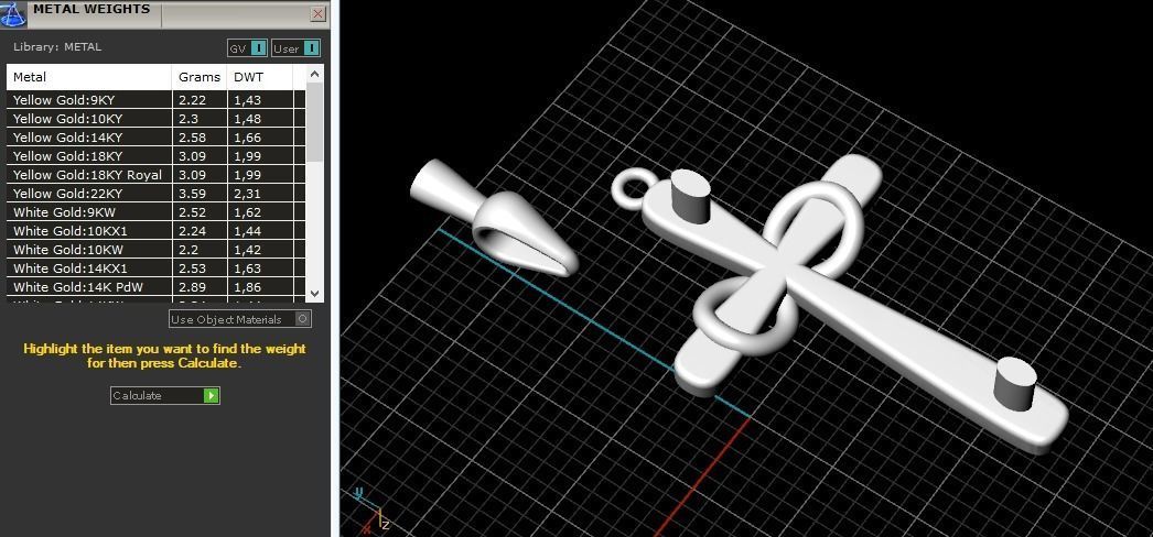 Pendant Cross 1002 3D print model_2