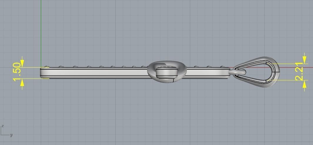 Pendant Cross 1002 3D print model_5