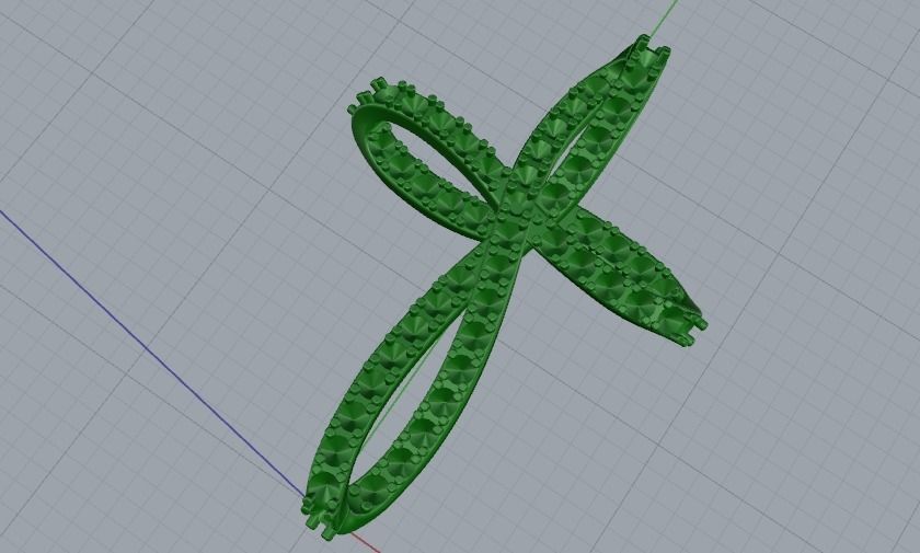 Pendant Cross 1001 3D print model_5