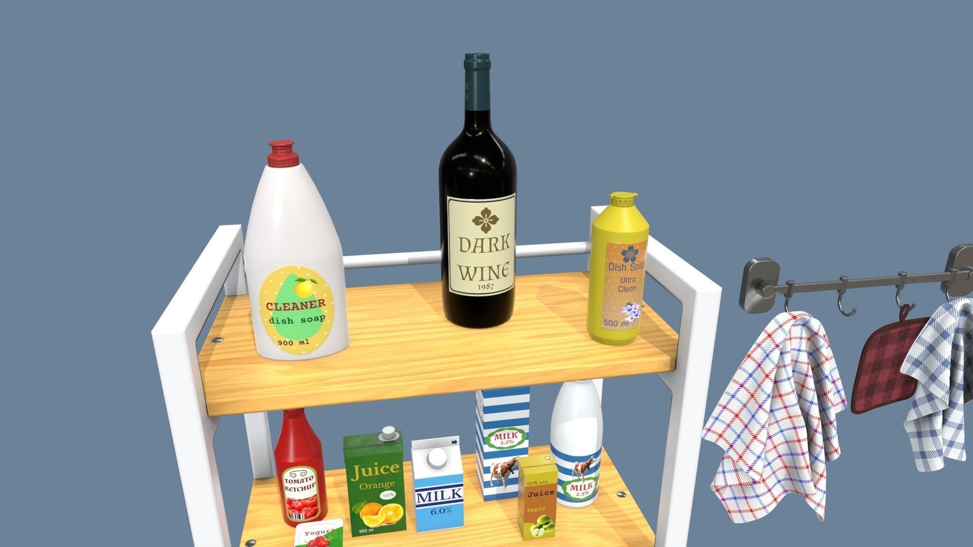 Kitchen Accessories 3D model_3