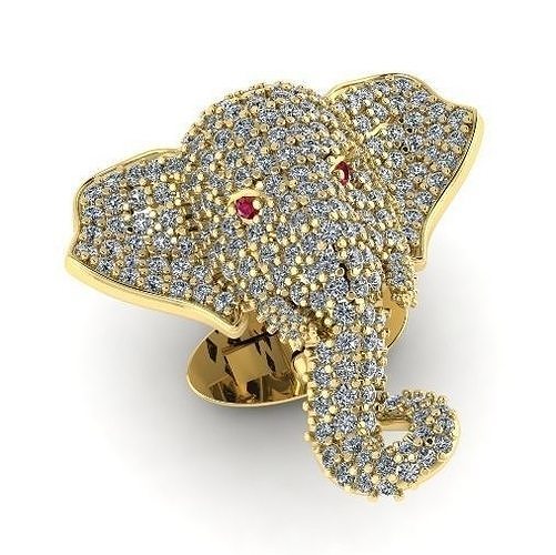 Elephant cufflink 1006 3D print model