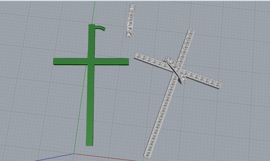 Pendant Cross 1004 3D print model_6