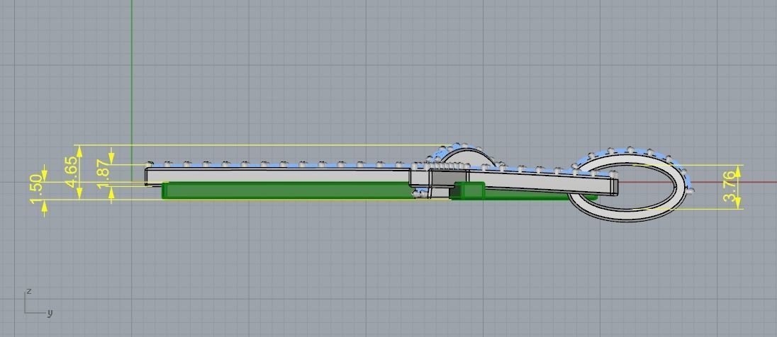 Pendant Cross 1004 3D print model_5