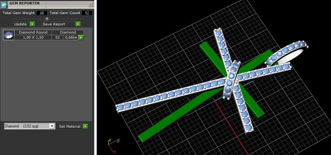 Pendant Cross 1004 3D print model_3