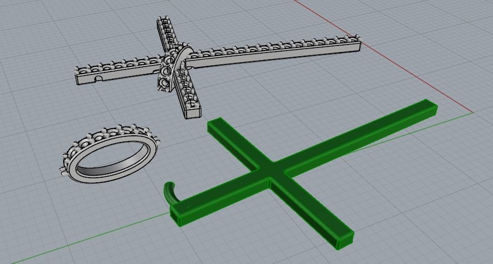 Pendant Cross 1004 3D print model_7