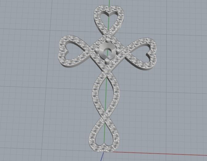 Pendant Cross 1003 3D print model_6