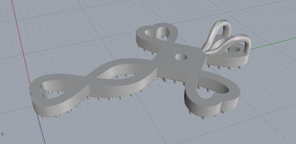 Pendant Cross 1003 3D print model_8