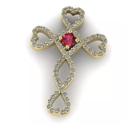 Pendant Cross 1003 3D print model_0