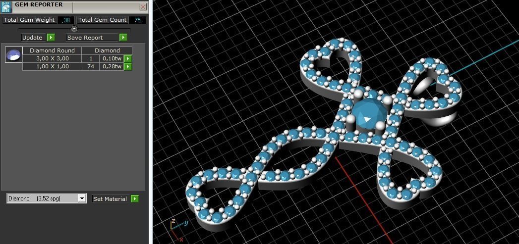 Pendant Cross 1003 3D print model_3