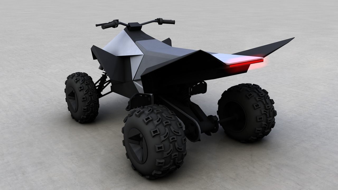 Tesla Cybertruck and Cyberquad ATV 3D Model Collection_18