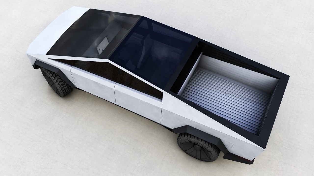 Tesla Cybertruck and Cyberquad ATV 3D Model Collection_6