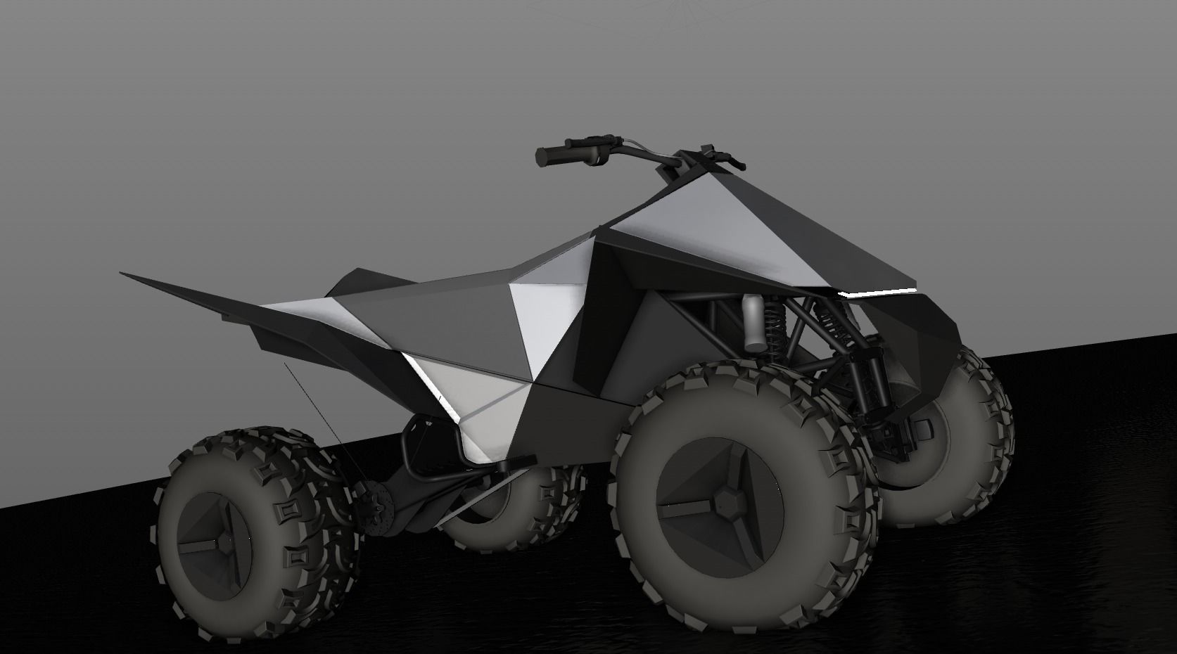 Tesla Cybertruck and Cyberquad ATV 3D Model Collection_21