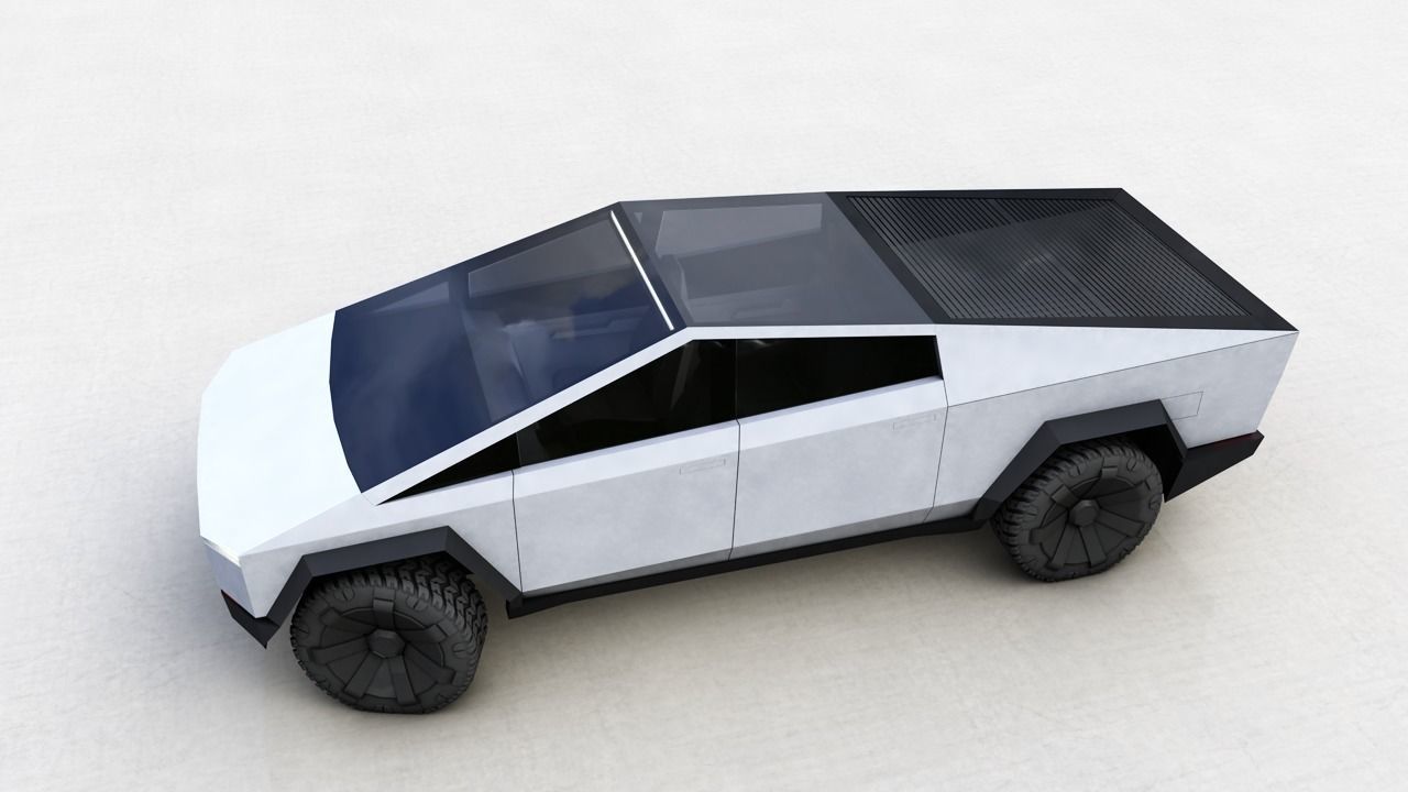 Tesla Cybertruck and Cyberquad ATV 3D Model Collection_9