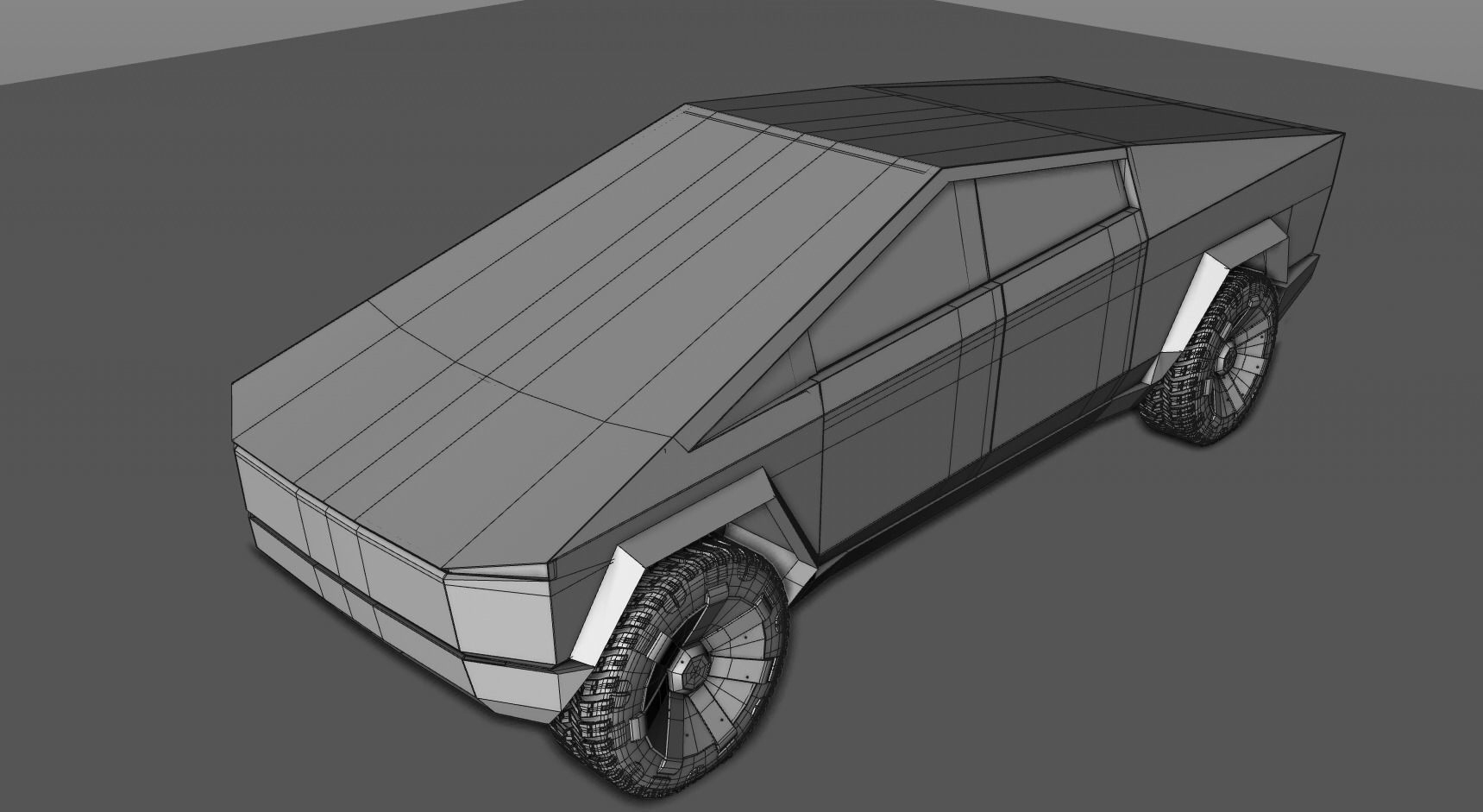 Tesla Cybertruck and Cyberquad ATV 3D Model Collection_12