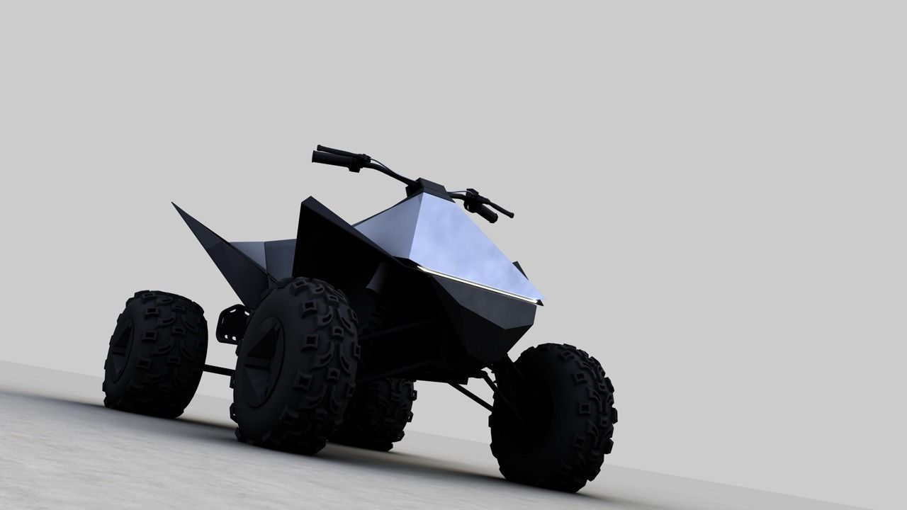 Tesla Cybertruck and Cyberquad ATV 3D Model Collection_16