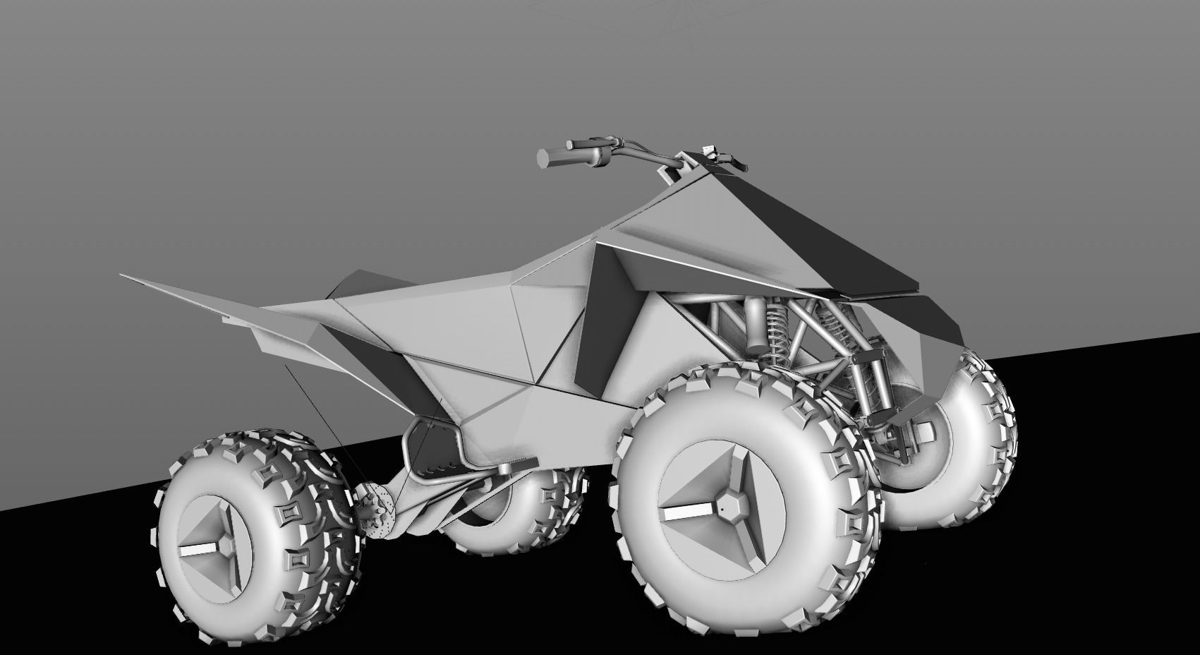 Tesla Cybertruck and Cyberquad ATV 3D Model Collection_19
