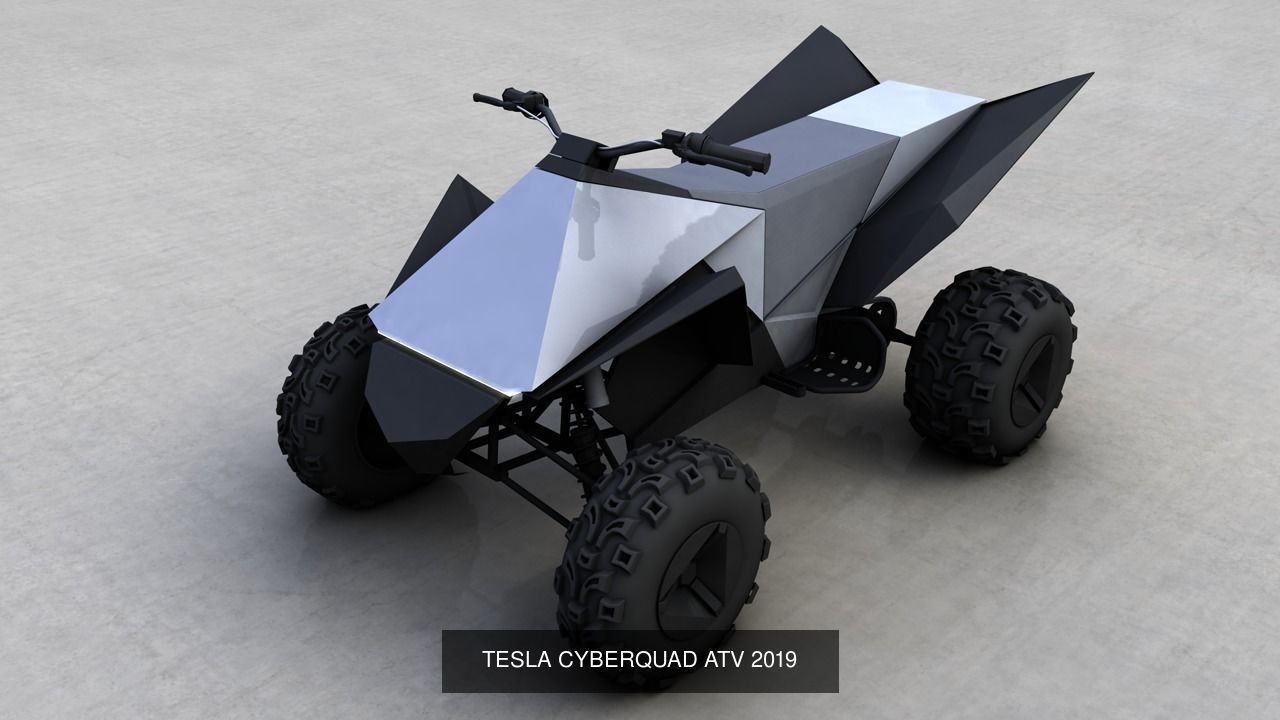 Tesla Cybertruck and Cyberquad ATV 3D Model Collection_13