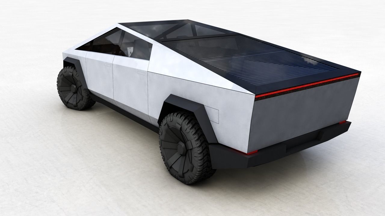 Tesla Cybertruck and Cyberquad ATV 3D Model Collection_4