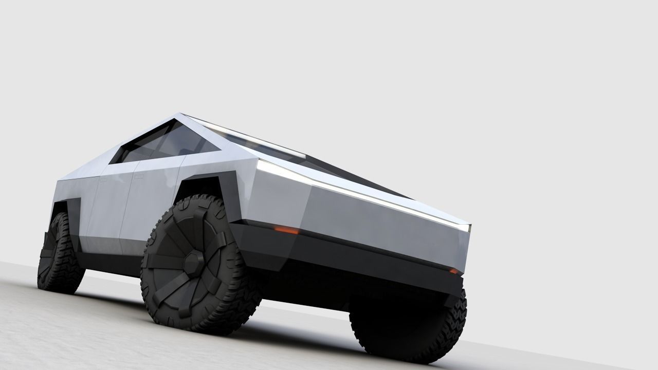 Tesla Cybertruck and Cyberquad ATV 3D Model Collection_10