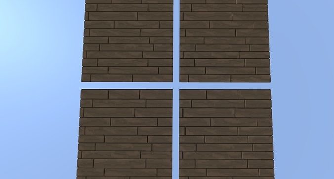 Floor brick wall in minecraft 3D model
