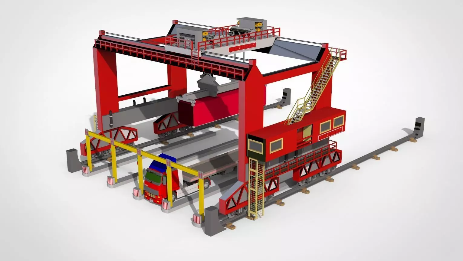Overhead crane 3D model