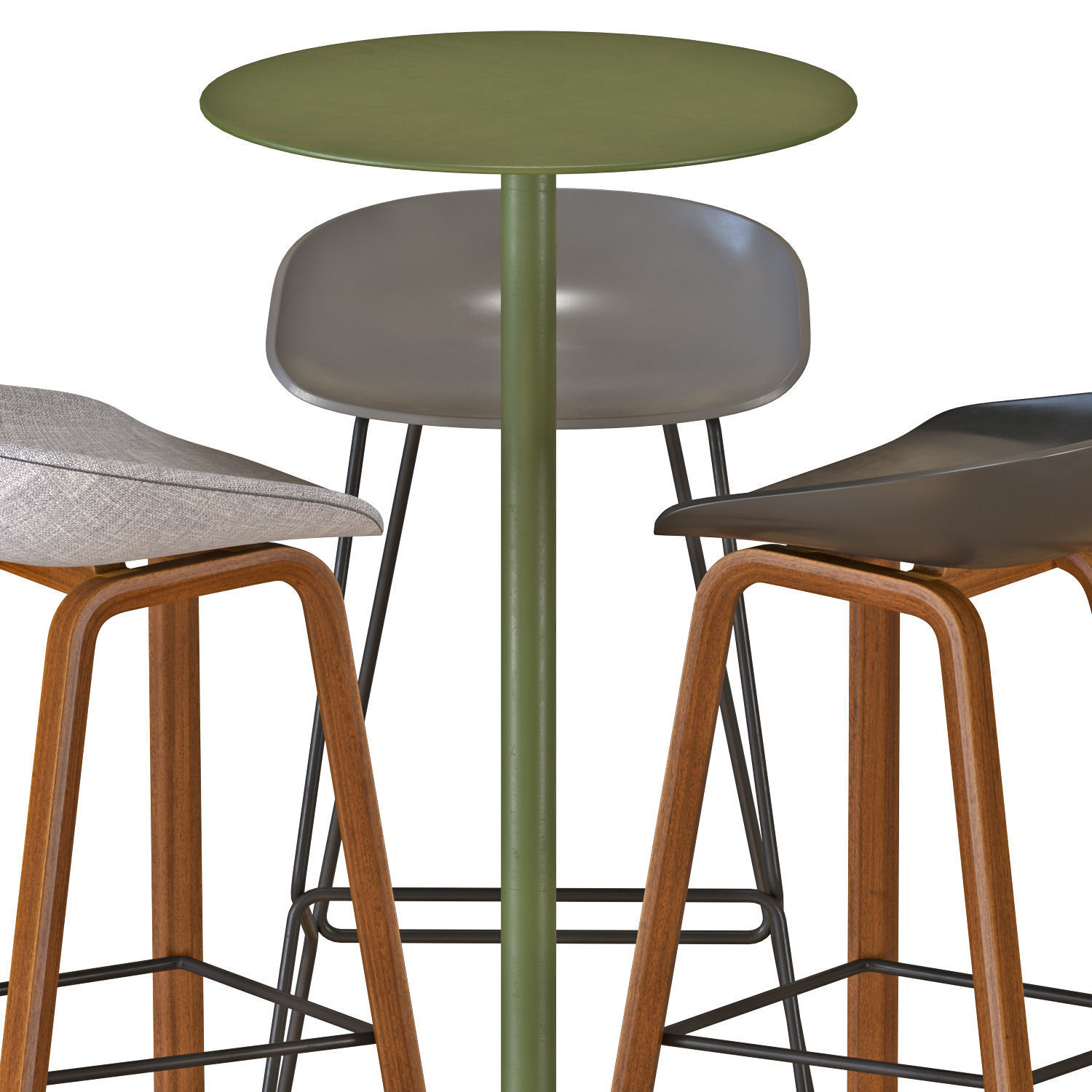 Hay table and chairs set 9 3D model_4