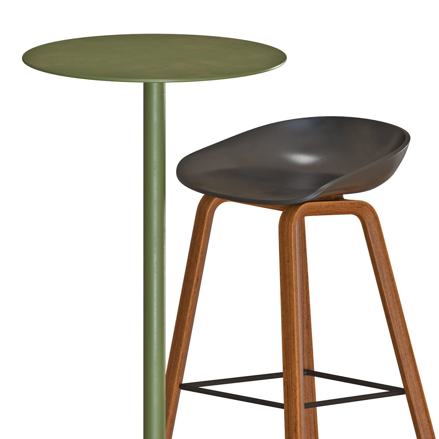 Hay table and chairs set 9 3D model_5