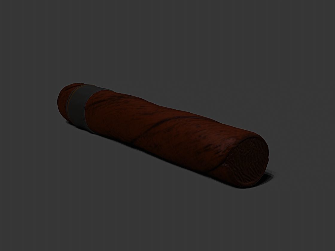 Cigar two cigars Low-poly 3D model_7