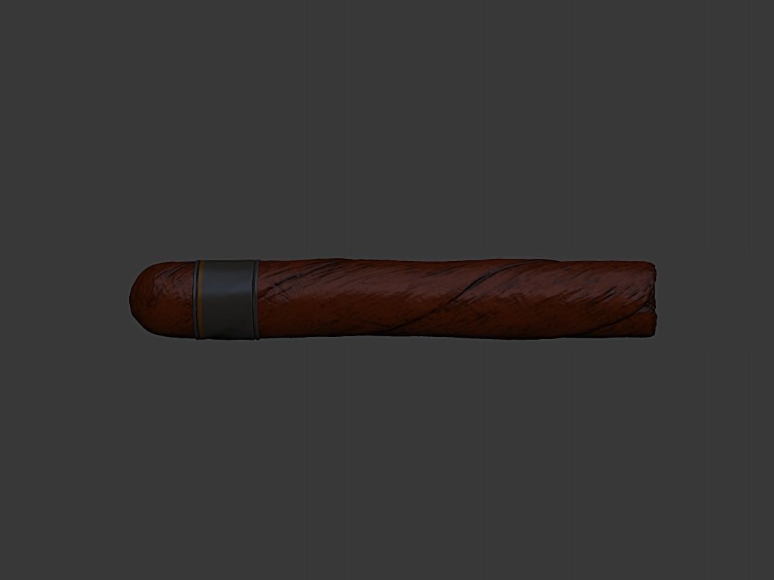 Cigar two cigars Low-poly 3D model_6