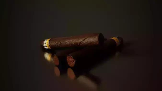 Cigar two cigars Low-poly 3D model