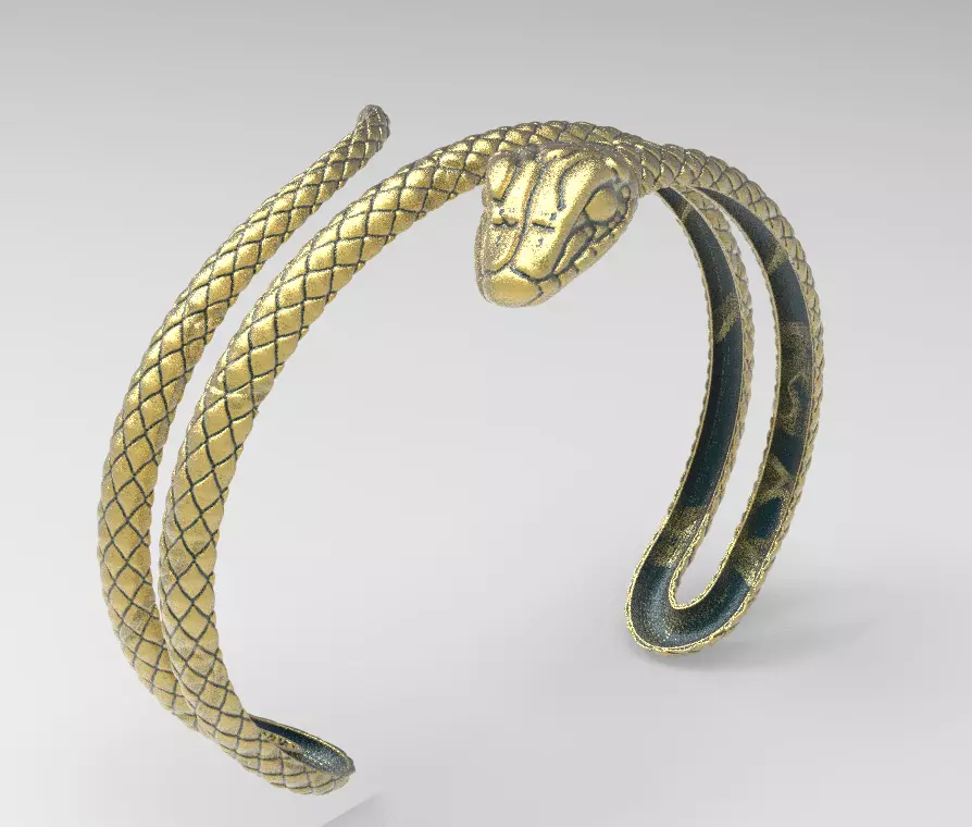 Snake  bracelet   447 3D print model_0