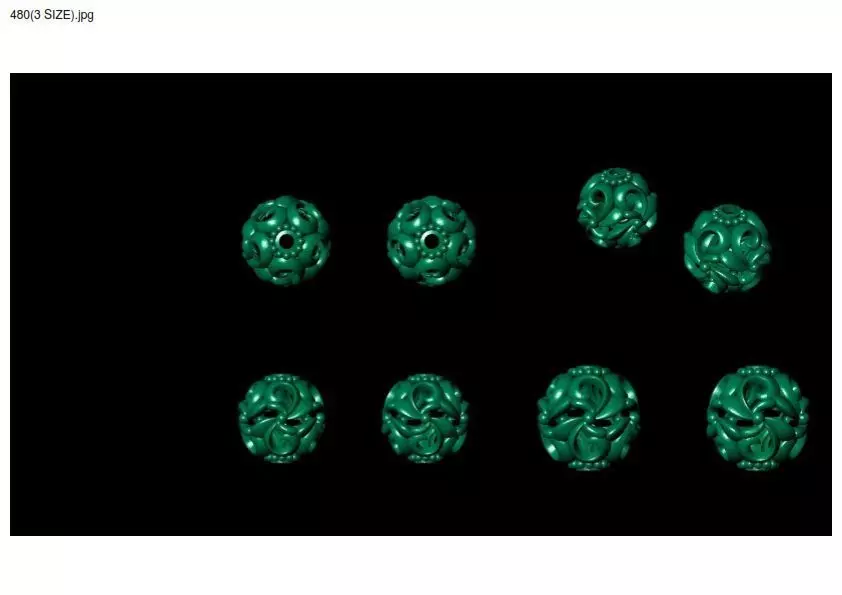 2 size stl beeds 3D print model_0