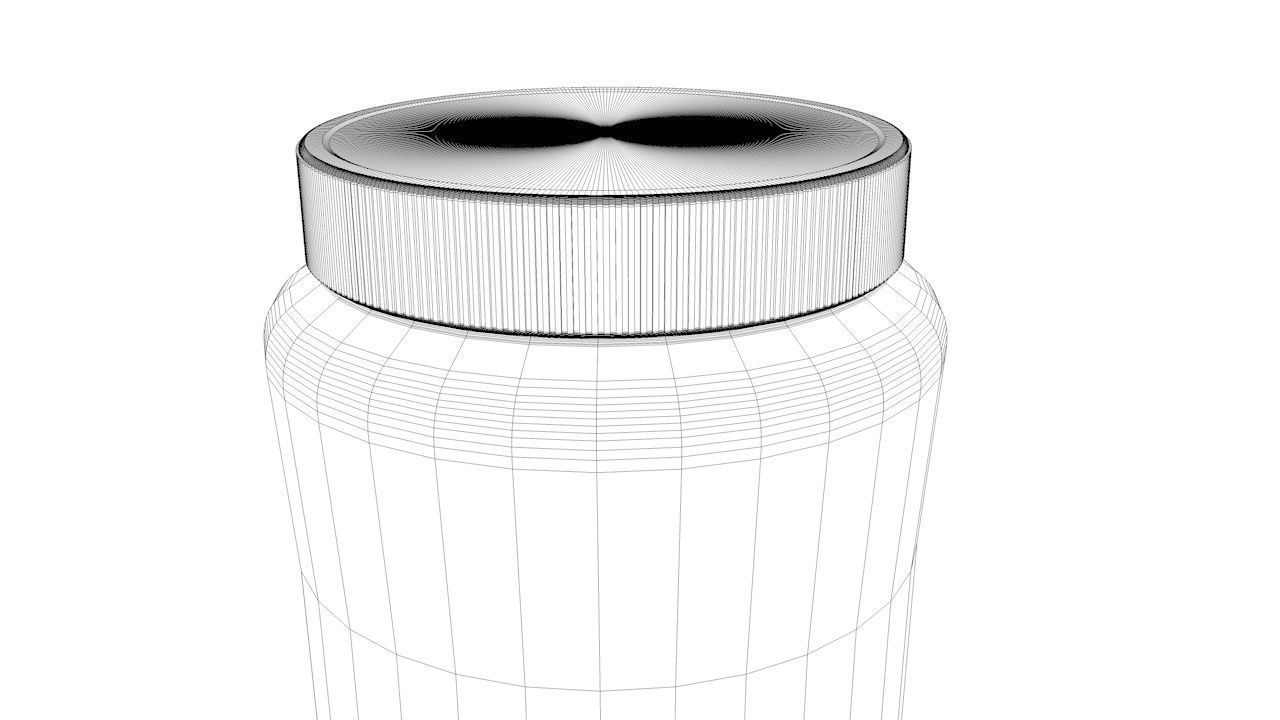 3D Jar plastic bottle Low-poly 3D model_4