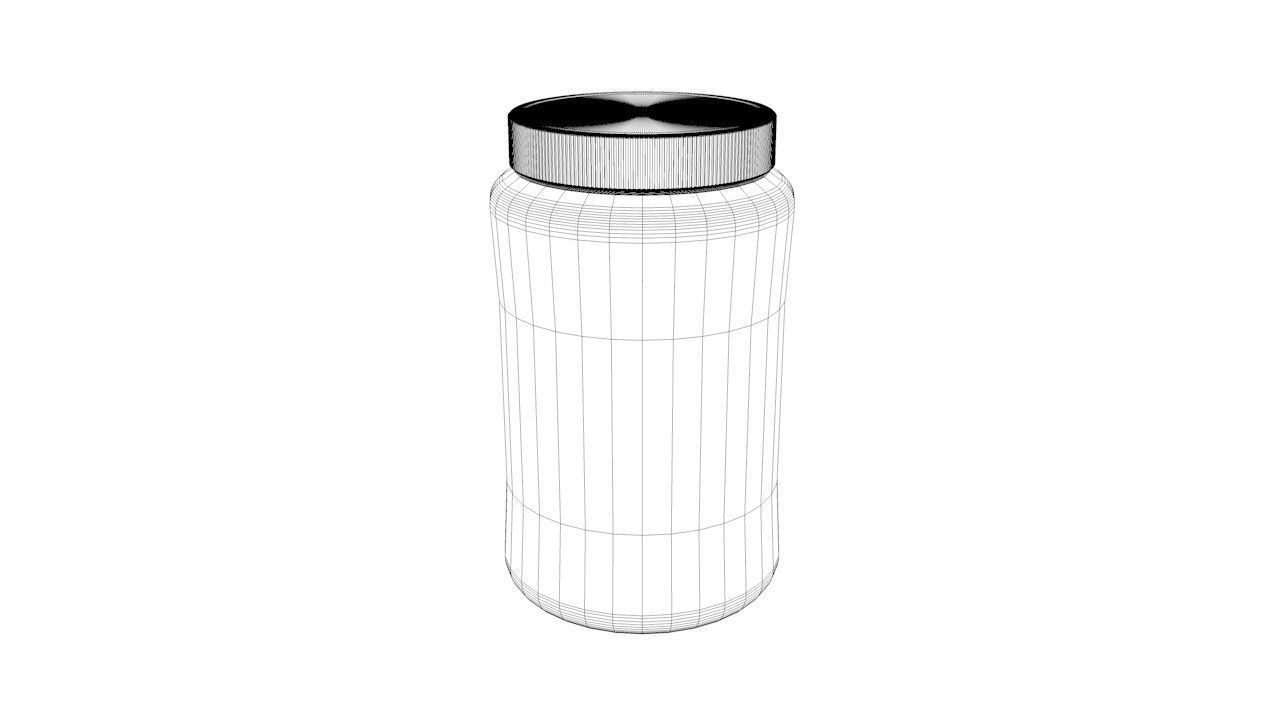 3D Jar plastic bottle Low-poly 3D model_3