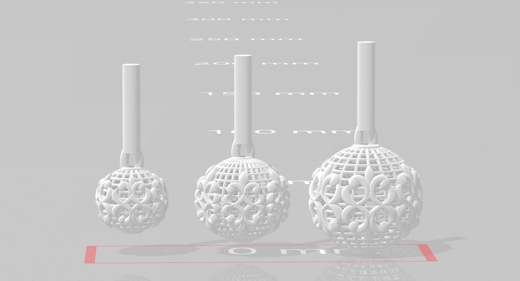 3 size stl beeds 3D print model_1