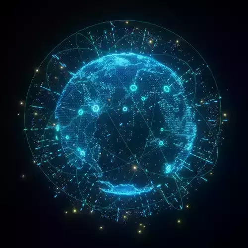  Animated Hologram Planet Earth For Cinema4d 3D model