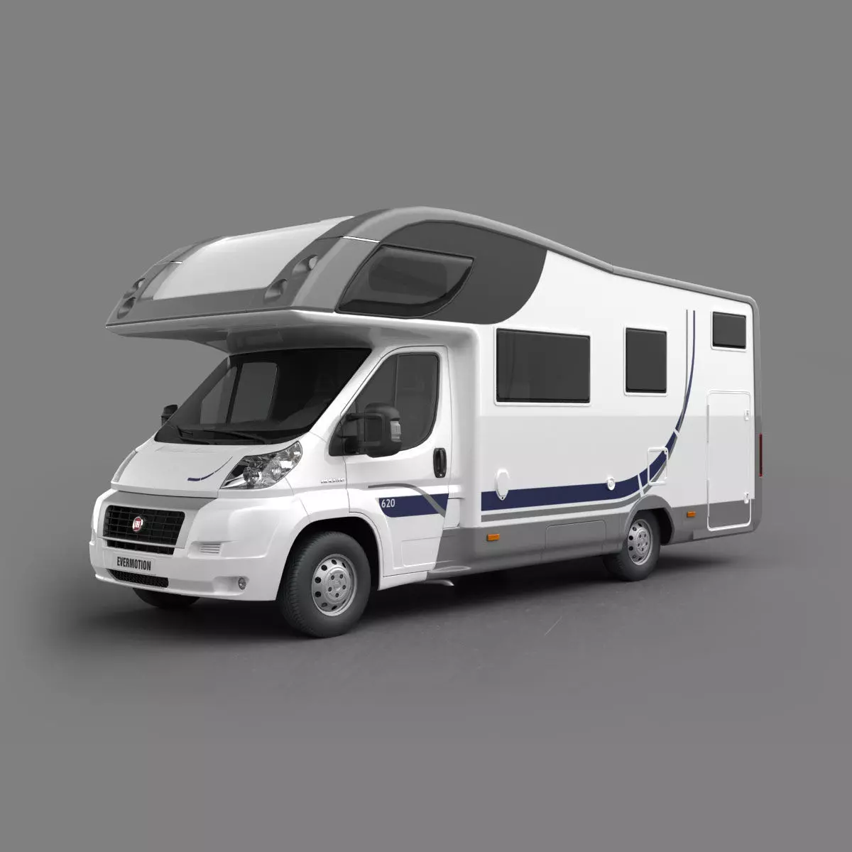 Modern Camping Vehicle 3D model_0