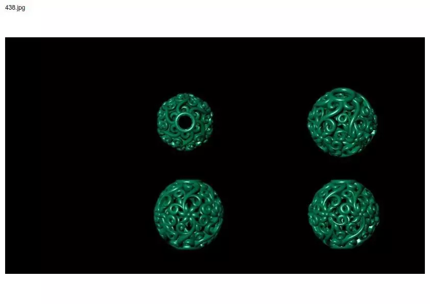 3 size stl beeds 3D print model_0