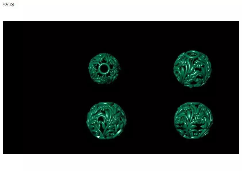 5 size stl beeds 3D print model_0