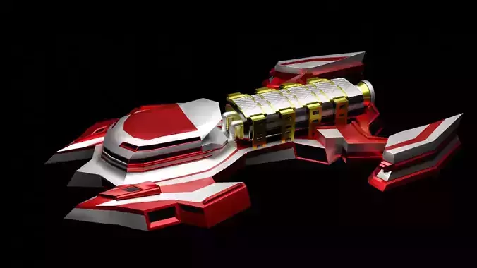 Space ship sci-fi 3d models low-poly