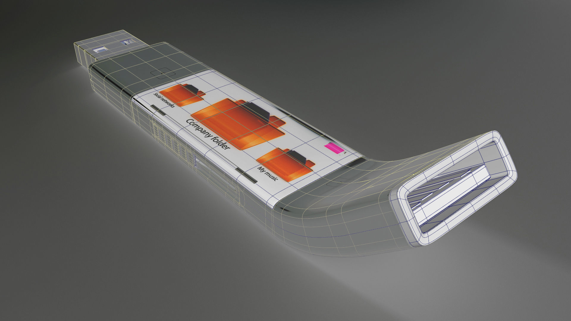 U Transfer usb flash drive 3D model_3