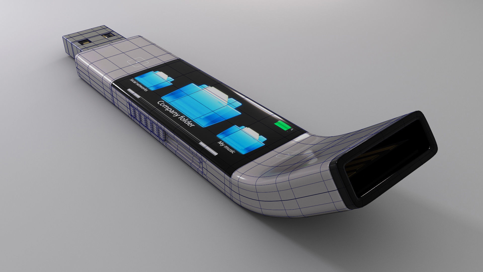 U Transfer usb flash drive 3D model_2