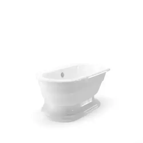 Large Curved Bathtub