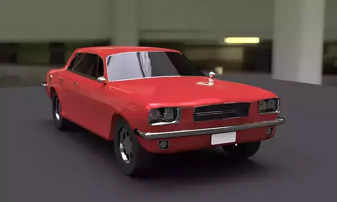 Vintage Car Low Poly