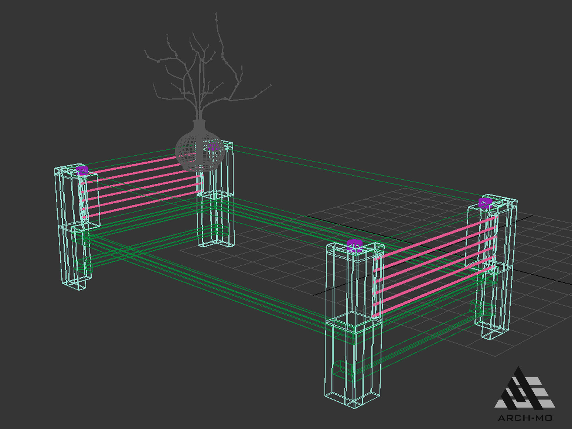 Coffee table 05- furniture Free low-poly 3D model_7